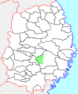 Location of Miyamori in Iwate Prefecture