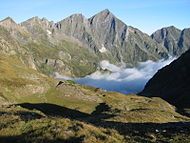 Mont Valier seen from the road to Port d'Aula in the Haut Couserans