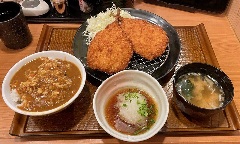 File:とんから亭のアジフライ定食.jpg