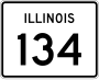 Illinois Route 134 marker