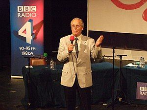 Nicholas Parsons at a recording of BBC Radio 4's Just a Minute