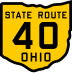 State Route 40 marker