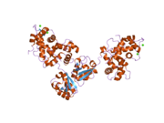 2nz0: Crystal structure of potassium channel Kv4.3 in complex with its regulatory subunit KChIP1 (CASP Target)