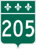 Route 205 marker