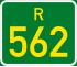 Regional route R562 shield