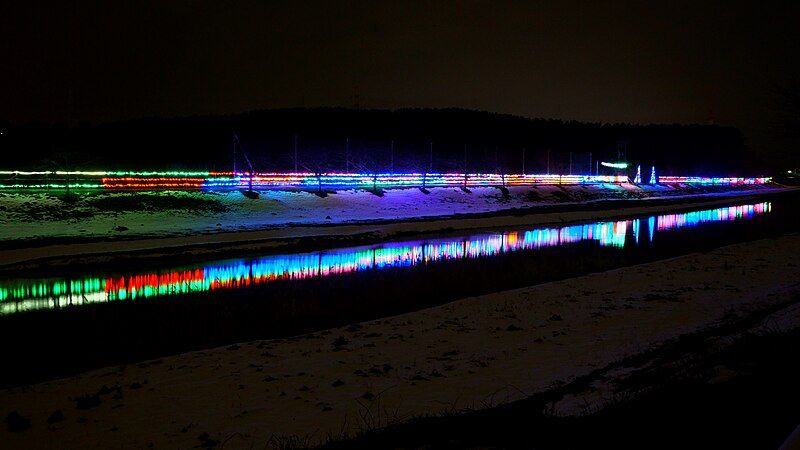 File:Shinjo River Illumination.jpg