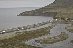 Aerial view of Tununak