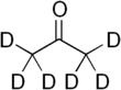 Skeletal formula of deuterated acetone