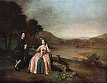 Arthur Devis's Portrait of Sir George and Lady Strickland in the Park Before Boynton Hall, 1751.[98]