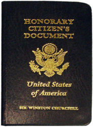 U.S. passport awarded by John F. Kennedy to Winston Churchill (circa 1963)