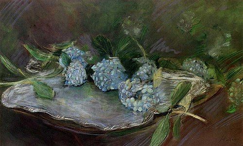 Hydrangeas, pastel, 1911