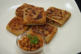 Mughlai paratha from Kolkata, India.