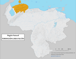 Geographic map of the Sistema Coriano natural region.