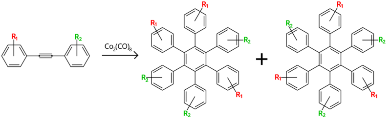 File:Diphenylacetylene cyclotrimerization asymmetrical.png