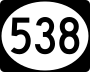 Highway 538 marker