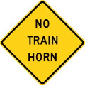 W10-9 No train horn warning