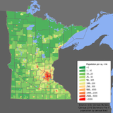 Population density maps of the individual states.