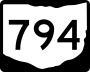 State Route 794 marker