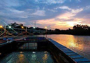 The view of Kali Bekasi around Rawalumbu