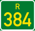 Regional route R384 shield