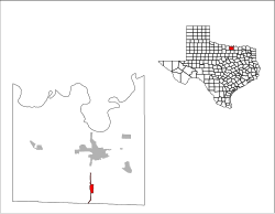 Location in Cooke County