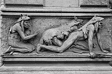 Part of the Choux frieze on Paris' Institut de paléontologie Humaine