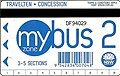 MyBus 2 TravelTen concession ticket