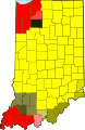 Indiana time zones according to the tz database