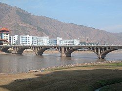 A bridge over the Anning River