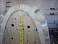 Catenary arch kiln under construction over centring