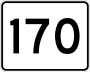 Route 170 marker