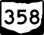 State Route 358 marker