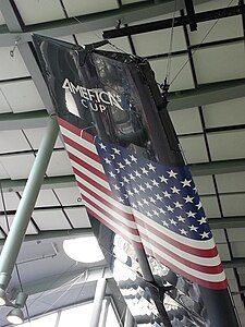 Oracle Racing 4 wing exhibit in the California Academy of Sciences