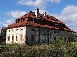 Late Baroque chateau in the village