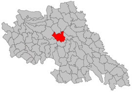 Location in Iași County