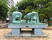 Two Piece Reclining Figure No. 3, Henry Moore, Brandon Estate, Kennington, London