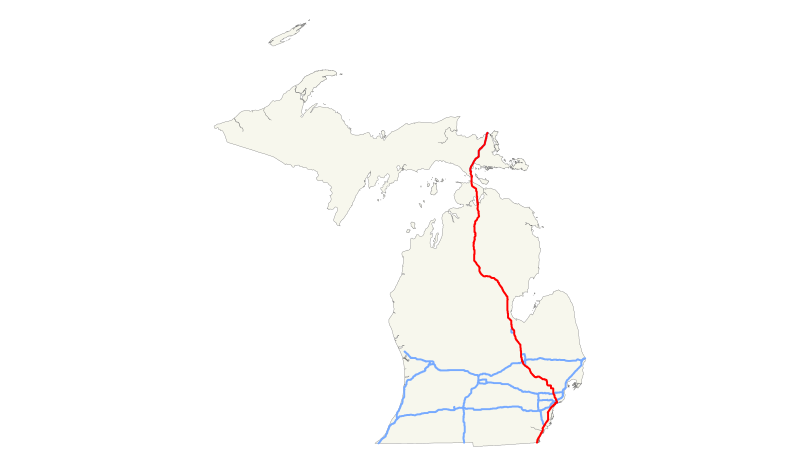 File:I-75 (MI) map.svg