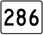 Route 286 marker