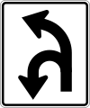 R3-6a Optional movement lane control, U or left turn