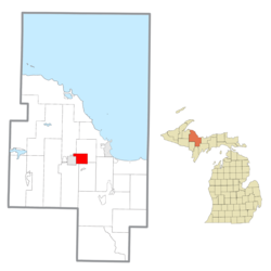 Location within Marquette County