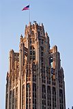 Buttresses on the top of the building