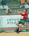 Image 26Yury Shayunou spinning with the hammer within the circle in hammer throw (from Track and field)