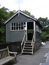 The new signal box at Abergynolwyn.