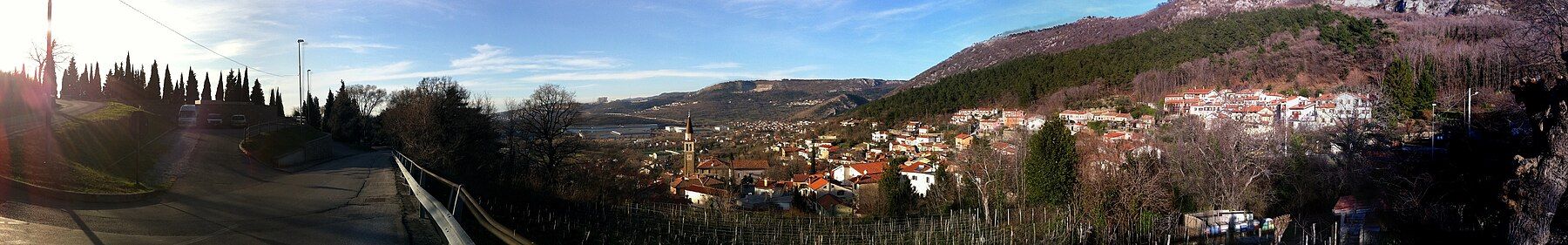 Panorama Trieste's suburbs and industrial area seen from Dolina.