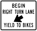 R4-4 Begin right turn lane yield to bikes