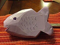 Soap carving of a fish