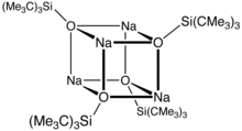 Stereo structural formula of tetrameric sodium silox