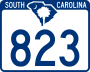 South Carolina Highway 823 marker