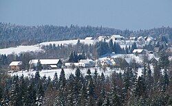 The Rute Plateau with Boštetje (foreground) and Mohorje (background)