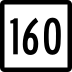 Route 160 marker